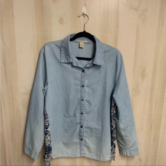 KIKNT Button Down Blouse Size Large - Picture 7 of 10